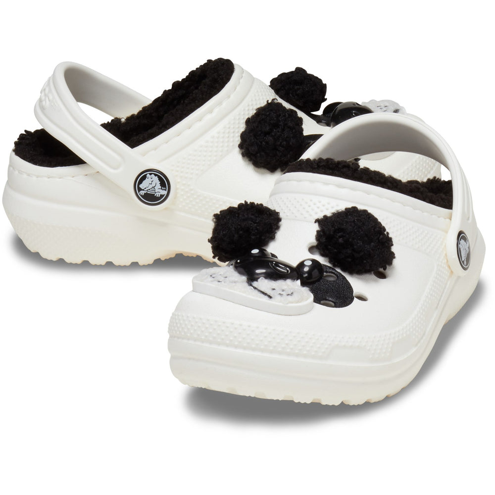 Køb Crocs Chalk/Black Classic Lined IAM Panda Bear Clog T