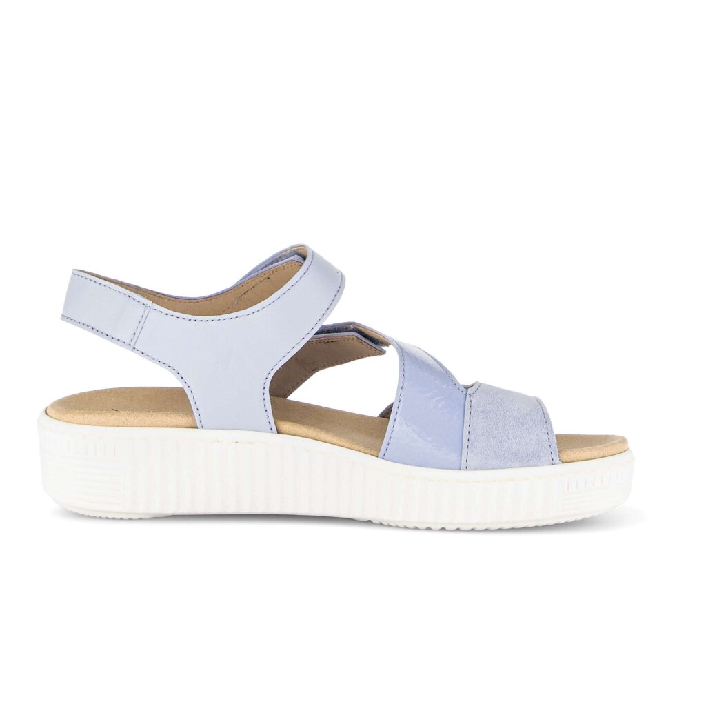 Sandale met plateauzool blauw