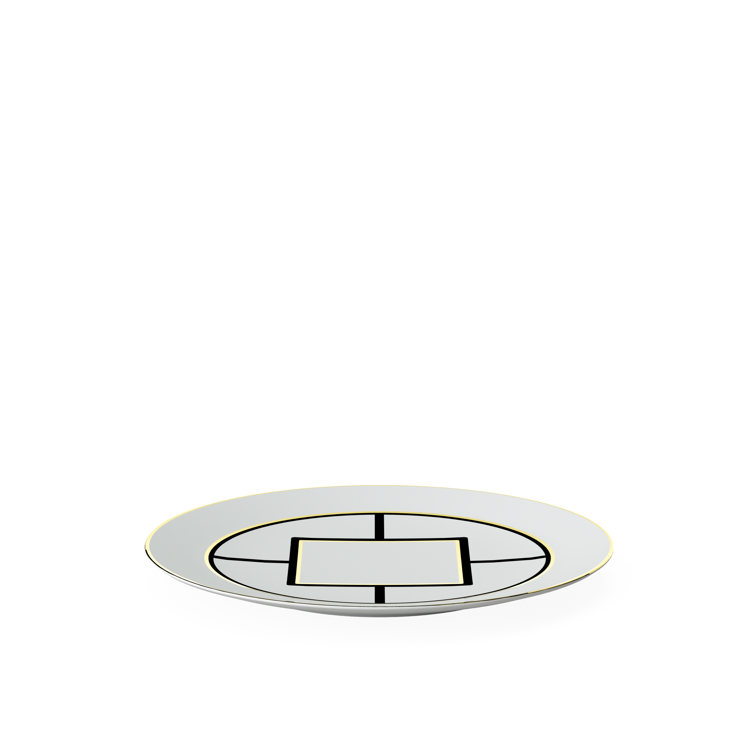 MetroChic Appetizer and dessert plate Multi-colored, 8.7'', Premium Bone Porcelain