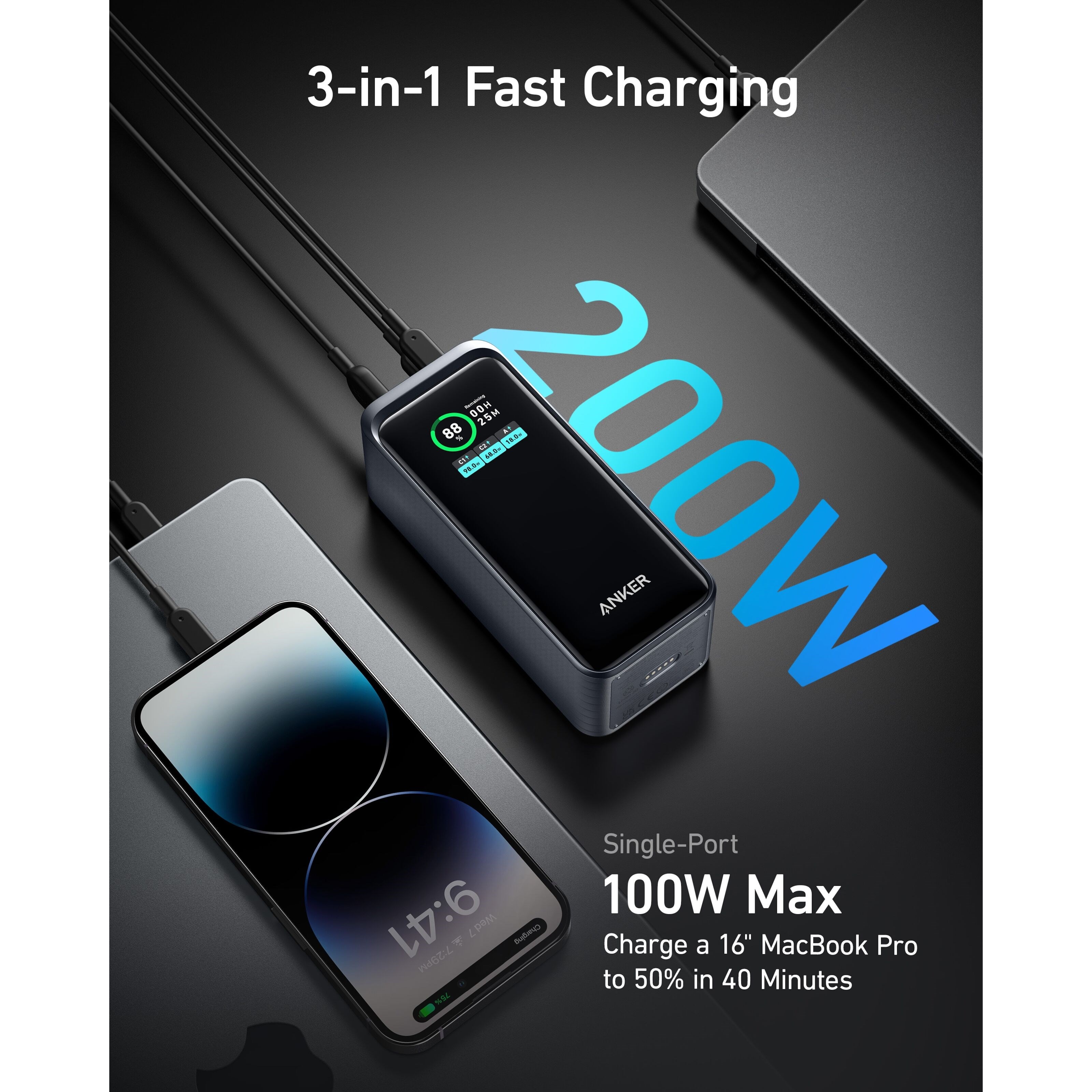 Anker Prime Powerbank 200 W PD 20 000 mAh
