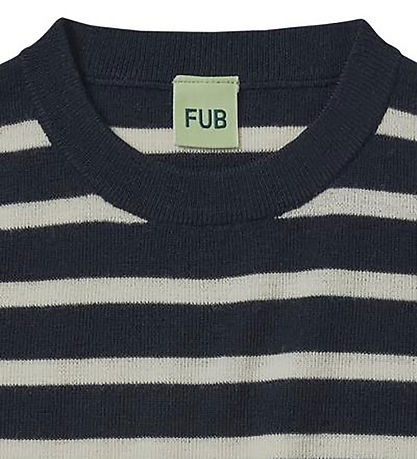 FUB Bluse - Uld - Dark Navy/Ecru