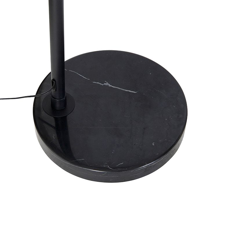 Moderne booglamp zwart met wit verstelbaar zonder kap - XXL