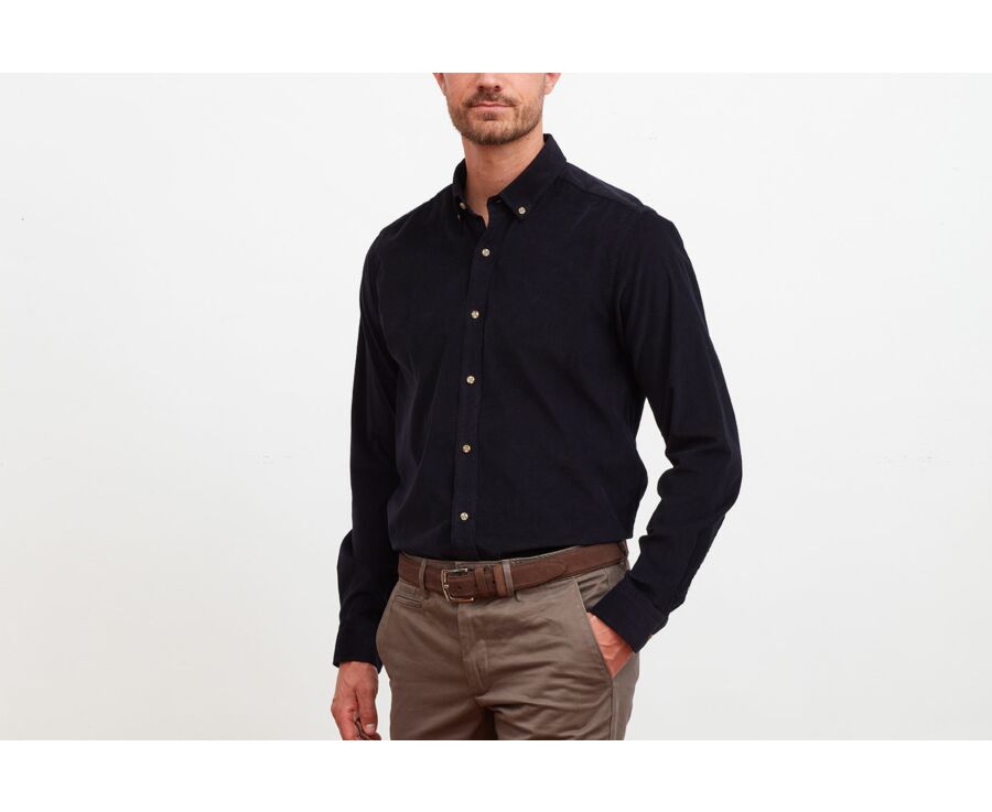 Chemise en velours Marine foncé - WAYNE