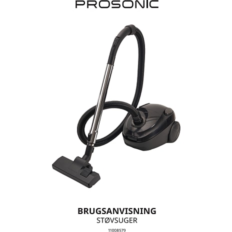 Prosonic støvsuger med pose 800 W - sort
