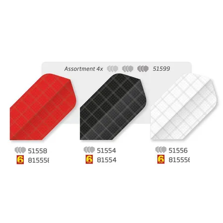 BULL'S Darts Nylon Flights Sortiment 554/556/558 Slim