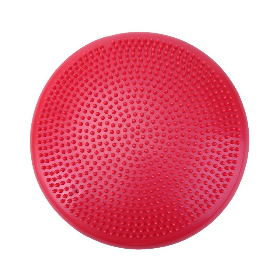 (Ø34cm) Sport Balance Kissen Ballsitzkissen Noppenkissen für Balancetraining inkl. Pumpe - Rot