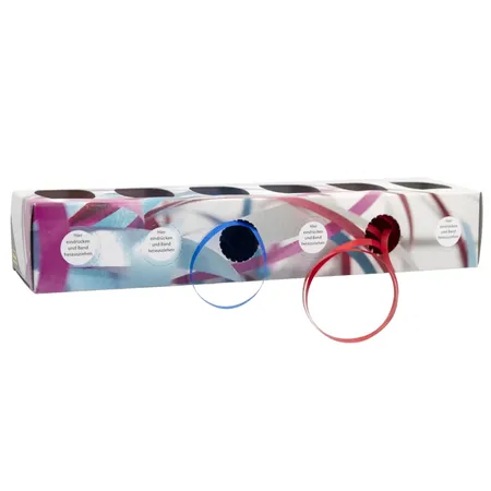 Geschenkband Eiknäuel - 6 verschiedenfarbige Rollen, 5 mm x 20 m