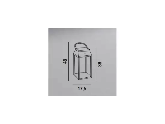Lampe solaire et rechargeable intérieur/extérieur LANTERNA par Perenz Blanc Mat