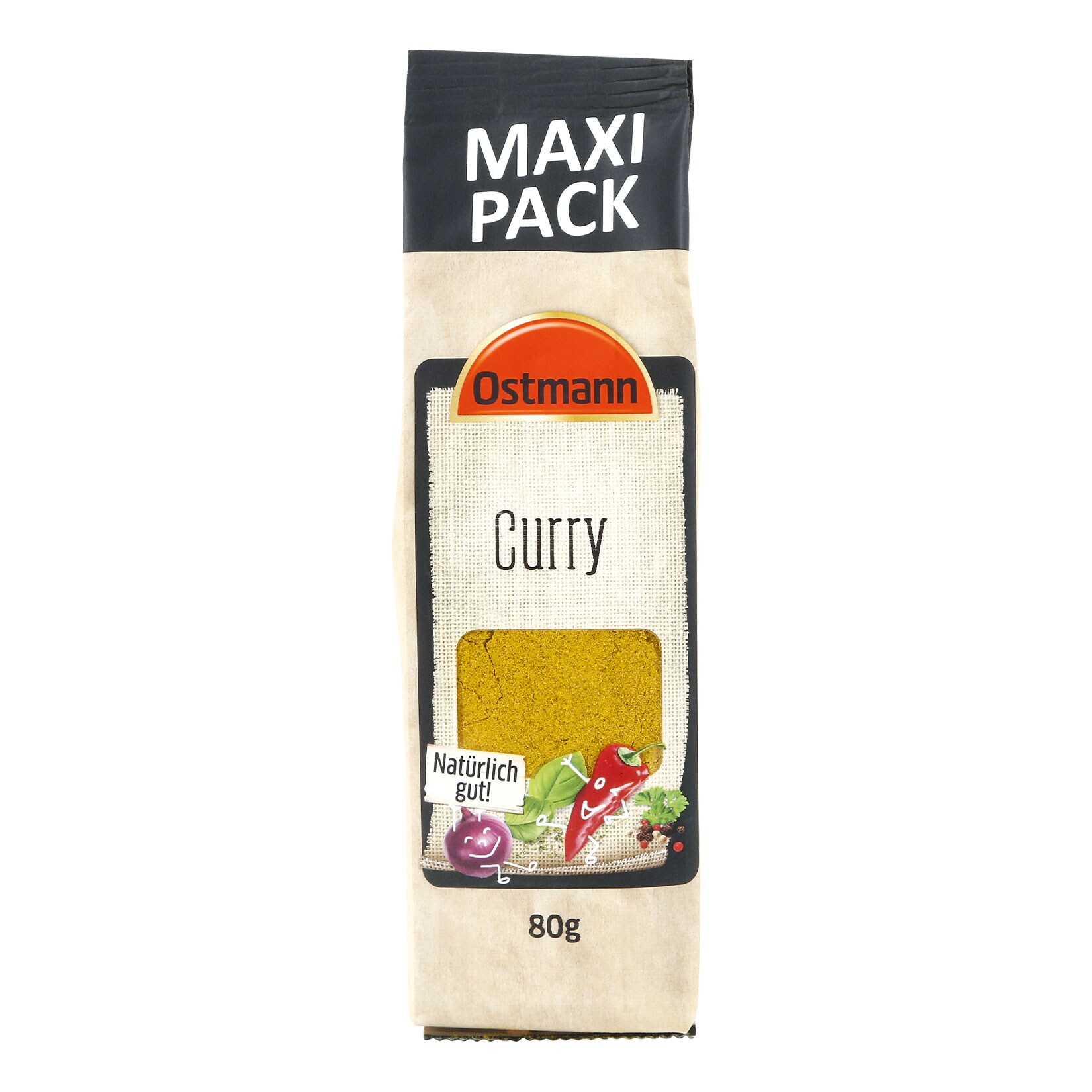 Ostmann Curry Nachfüllbeutel 80 g, 5er Pack