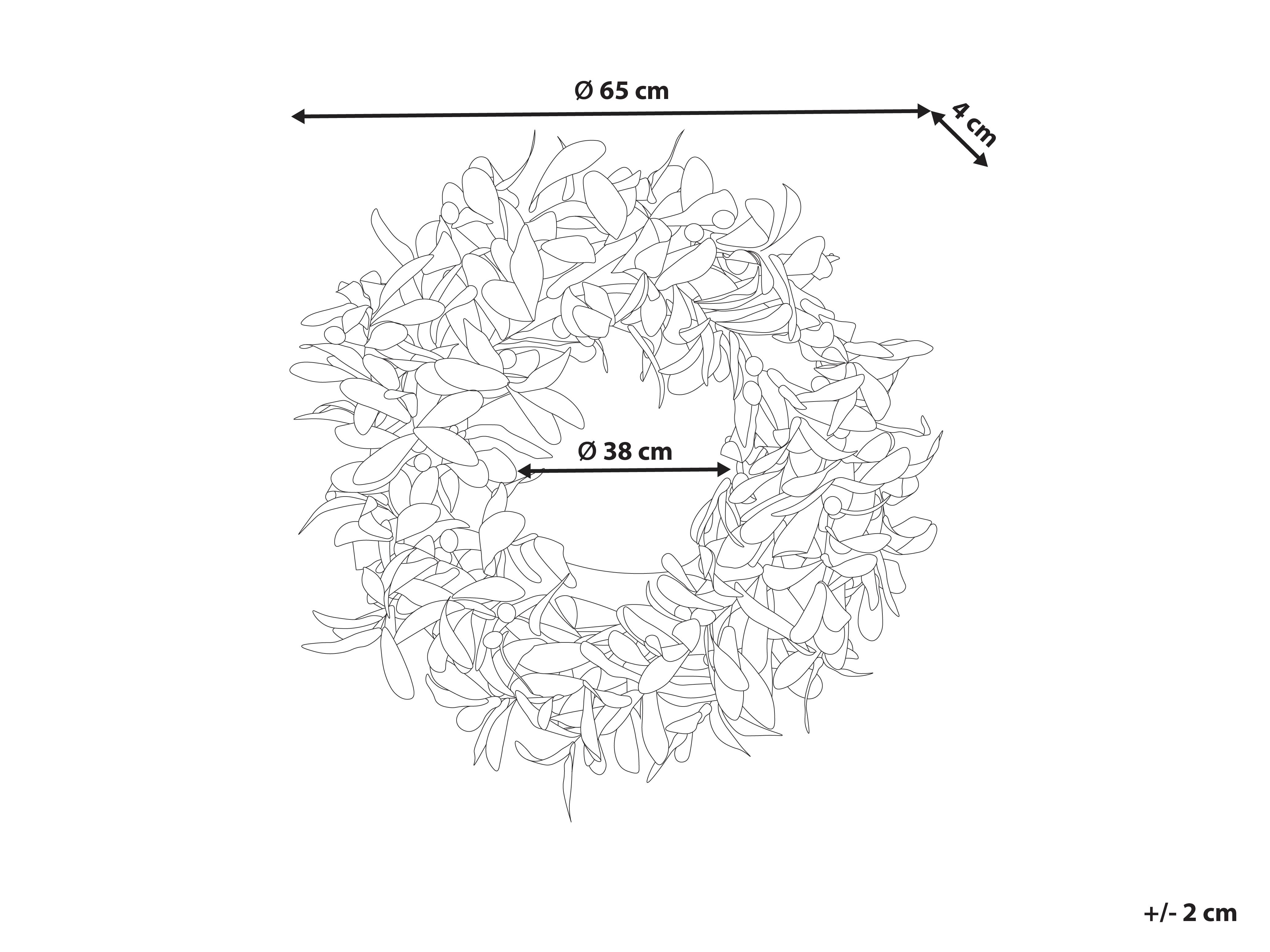 Decoratieve krans DANRUN 65 cm Groen