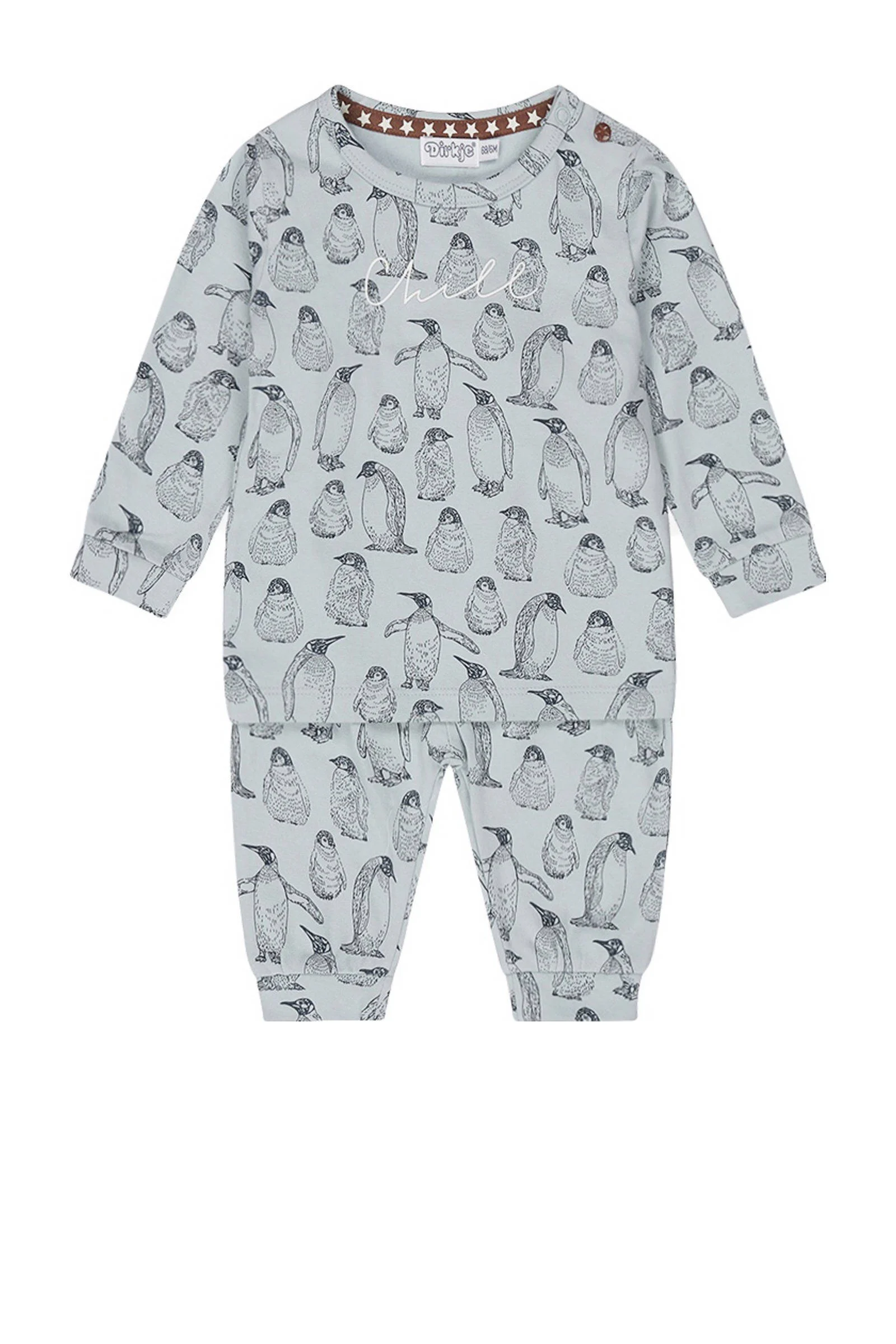 Dirkje pyjamaset lichtblauw/grijs