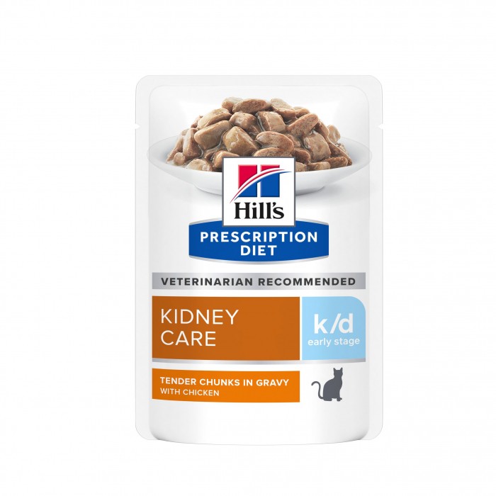 HILL'S Prescription Diet k/d Kidney Care Early Stage en Sachets au Poulet - Pâtée pour chat