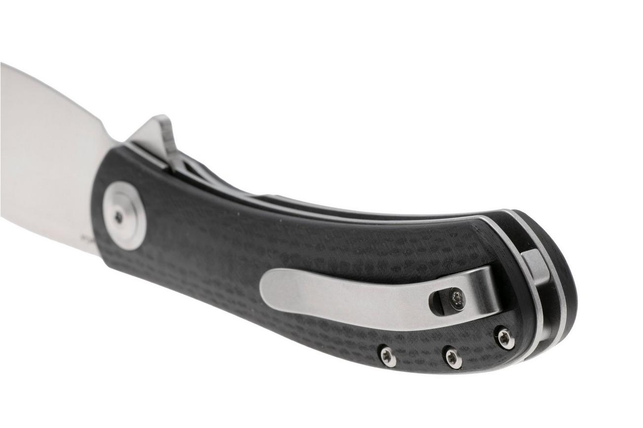 Trollsky Knives Mandu Evo MTE013 Satin MagnaCut, Black CarbonTex G10, zakmes, Michael Trollsky design