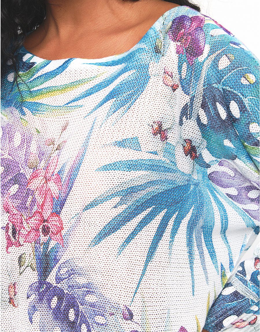 Pull fantaisie ecru