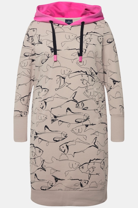 Sweatkleid, allover Print