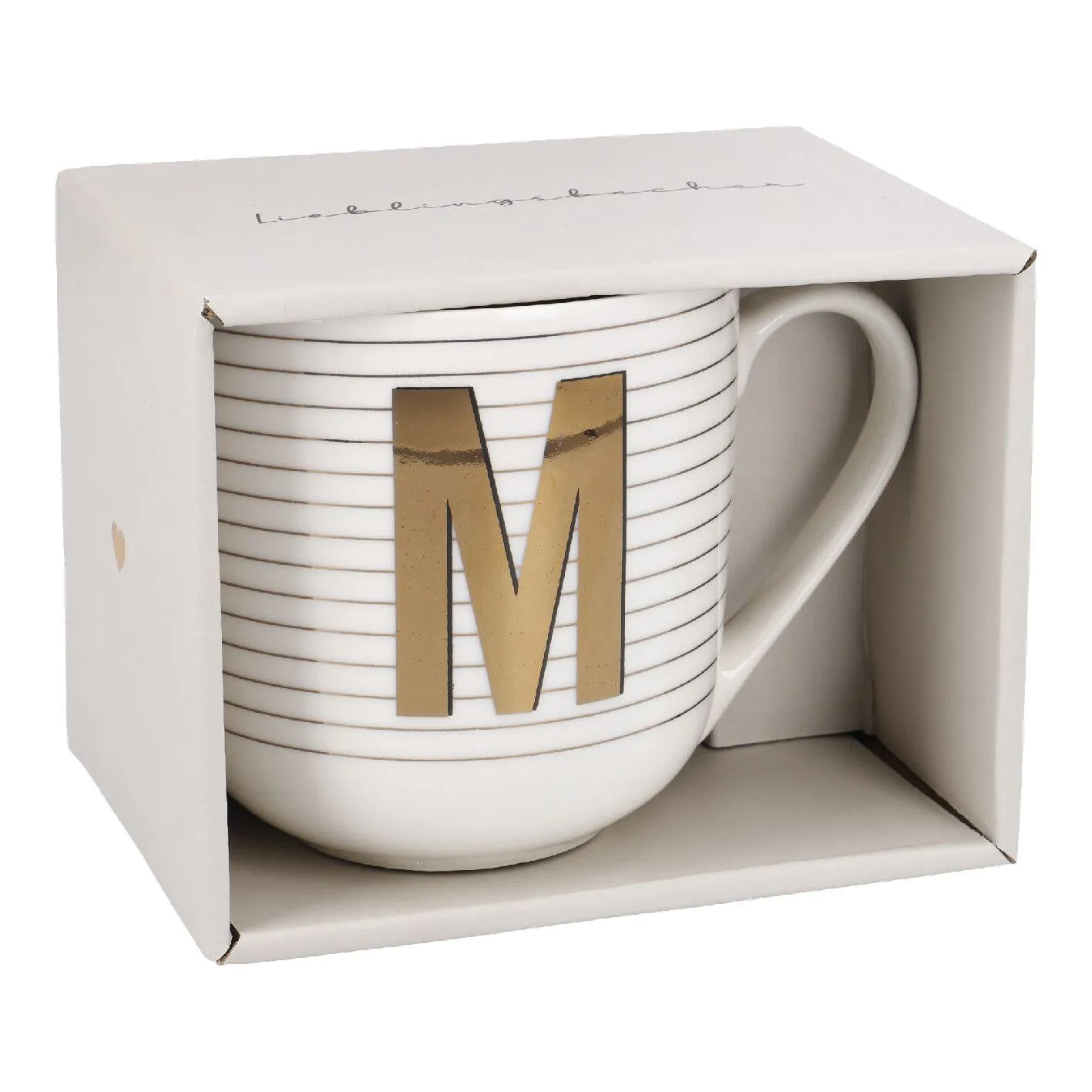 Becher mit Buchstabe M