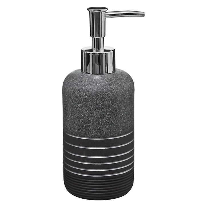 Distributeur de savon rond Silver effet pierre