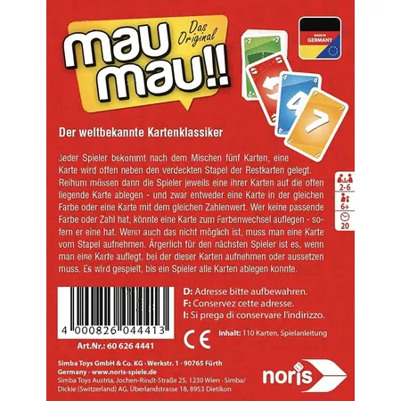 Noris Spiele Mau Mau