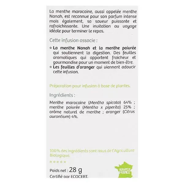 Vitavea - BioNutrisanté - Chá de menta pós-refeição - 20 saquinhos de chá