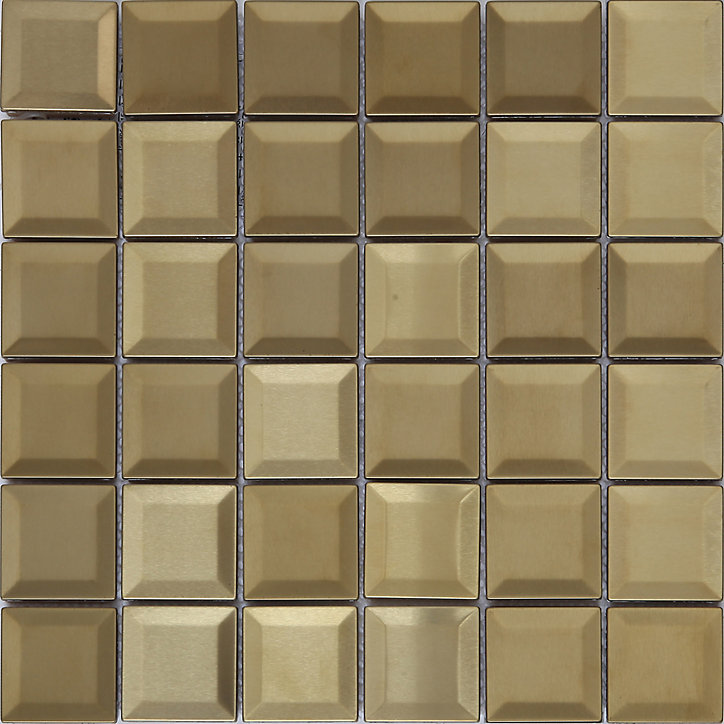 Mosaïque laiton doré 30x30cm Manza GoodHome