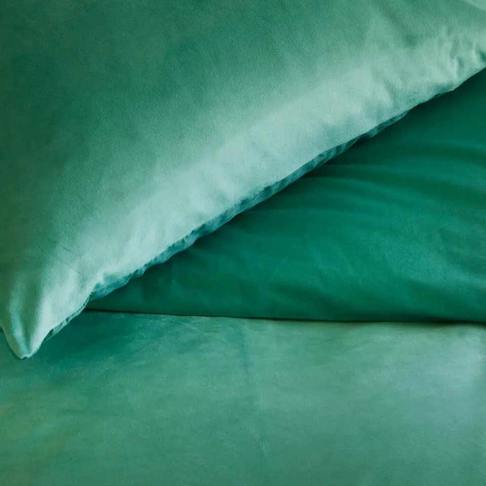 Byrklund - Dekbedovertrek Go Velvet - 240x220 cm - Groen