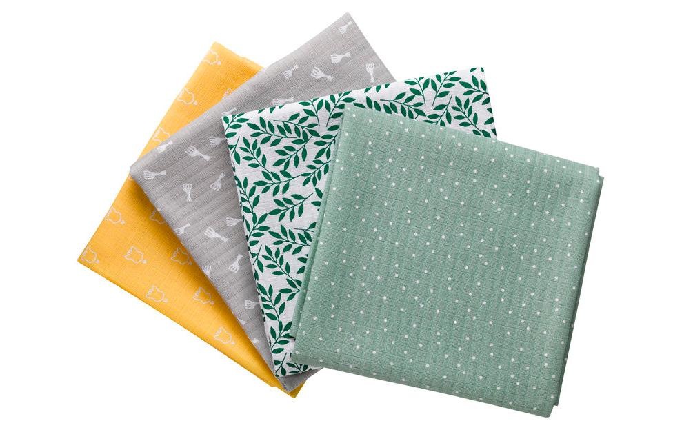 SOPHIE LA GIRAFE Schmusetuch »Mulltuch 4er Set 70 cm x 70 cm«