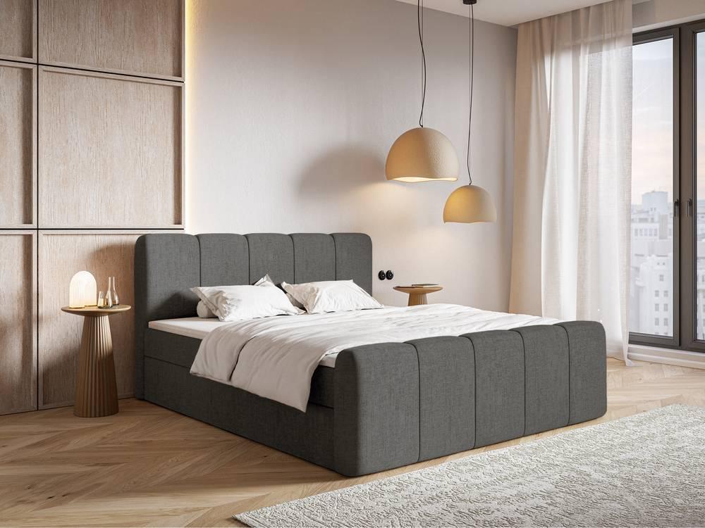 NADUVI Collection Boxspring Chloe 140x200 chenille met opbergruimte