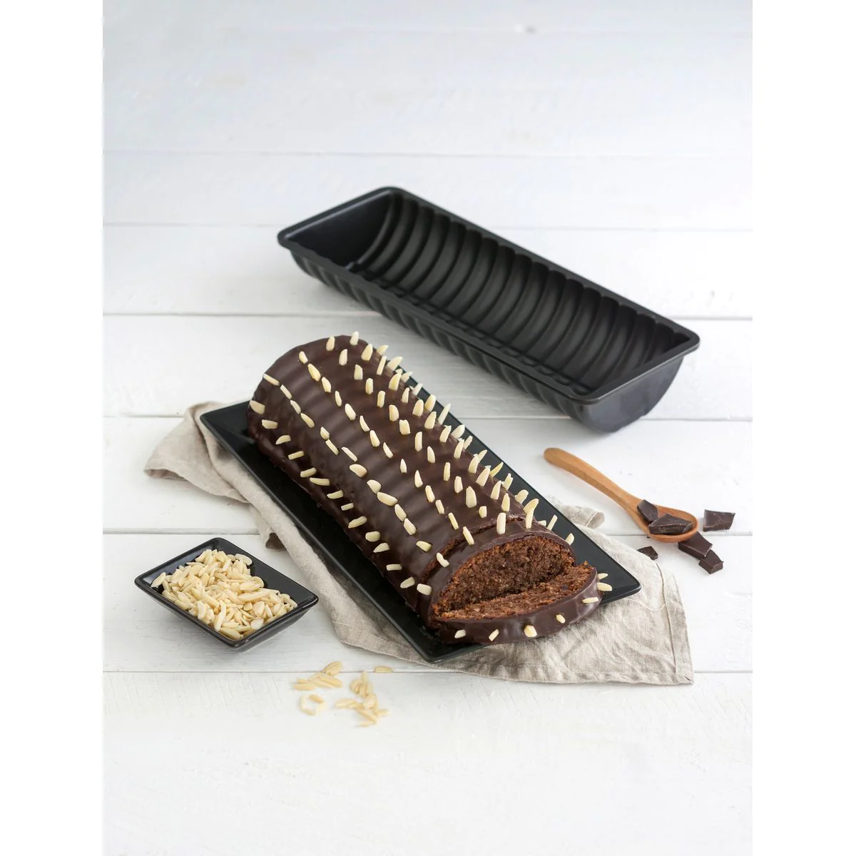 Moule à bûche de Noël Black Metallic Zenker