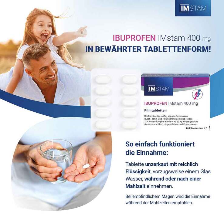 IBUPROFEN IMstam 400 mg Filmtabletten, 20 St