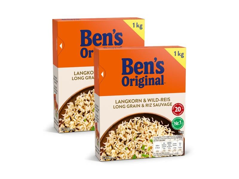 Ben's Original Langkorn- & Wildreis 2 x 1 kg Mix aus Langkorn- und Wildreis