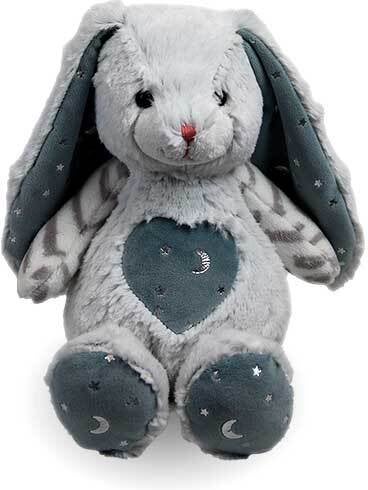 Unique Living knuffel Huppel konijn grijs / blauw H 20 cm