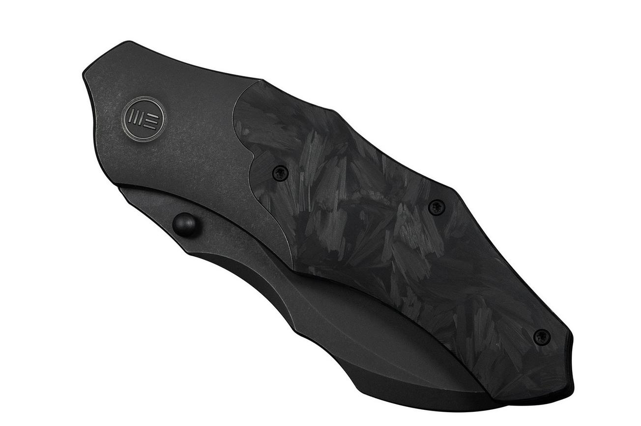 WE Knife Orc Boss WE24042-1 Blackwashed CPM 20CV, Black Titanium Shredded Carbon Inlay, zakmes, Grant Chambers design