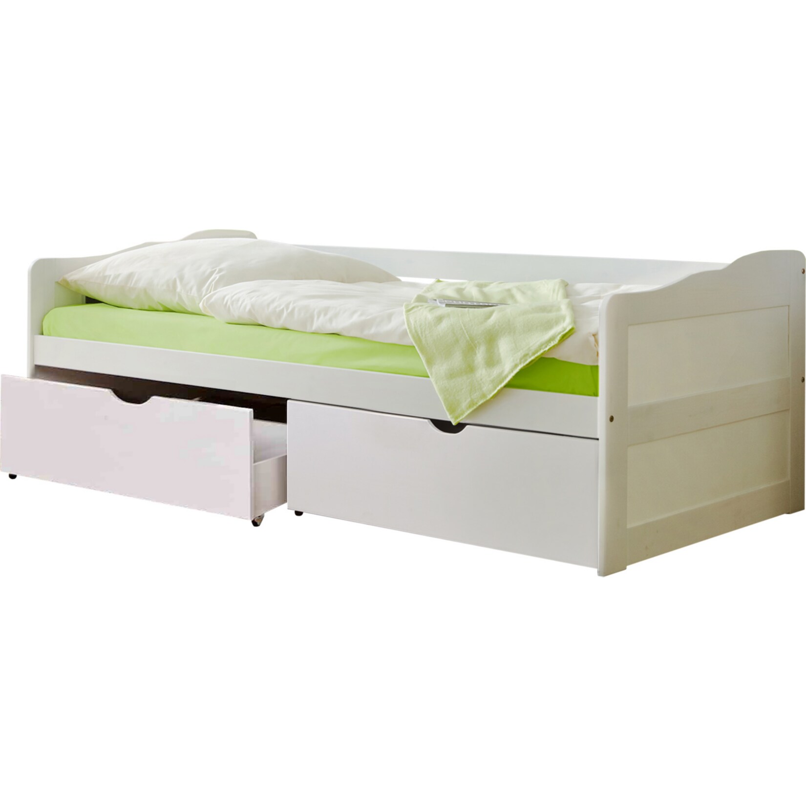 TiCAA Sofabett Funktionsbett Gästebett Melanie Kiefer Weiß