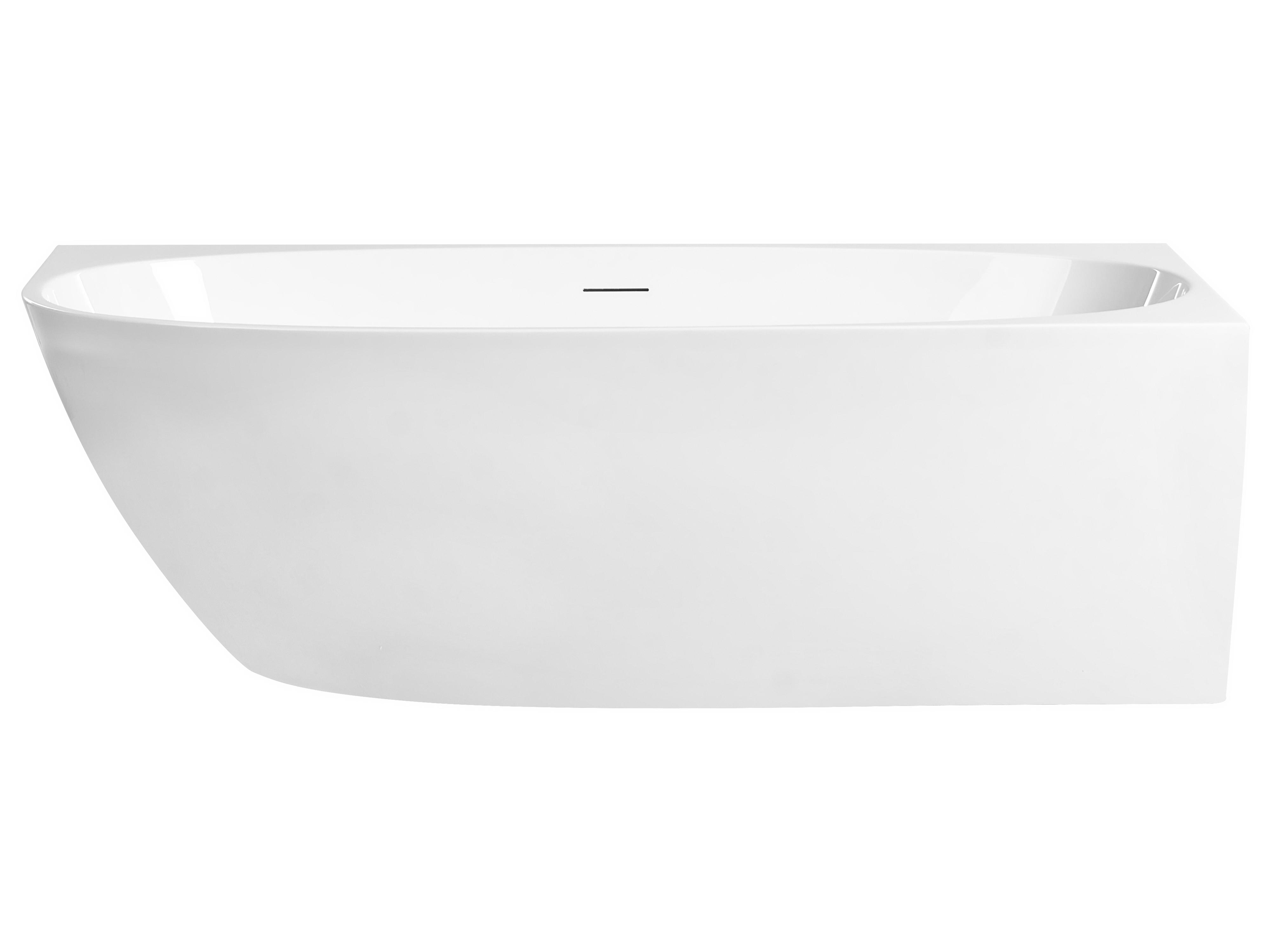 Hoekbad PARNAIBA linkszijdig 170 x 80 cm Wit