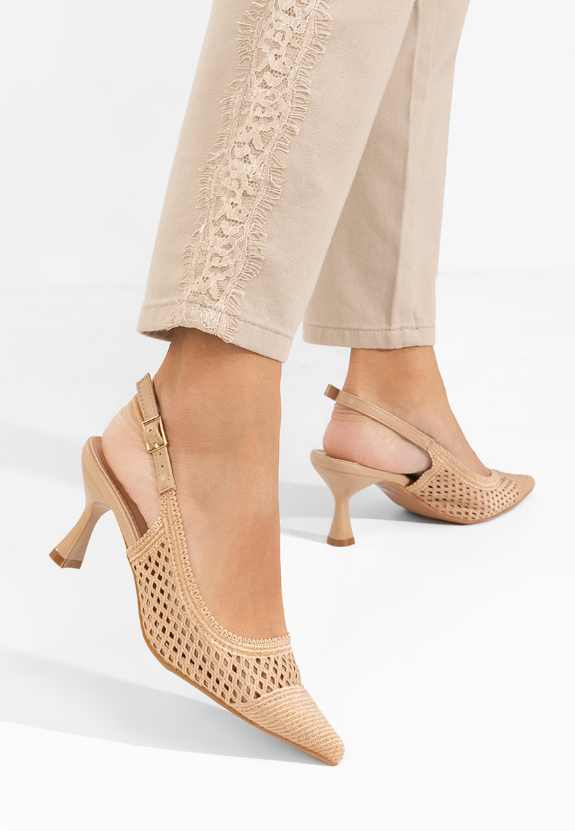 Chaussures slingback kaki Deevina