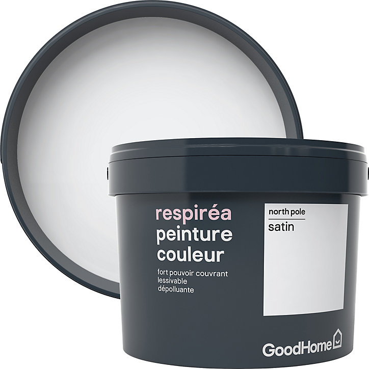 Peinture GoodHome Respiréa blanc North Pole satin 2,5L