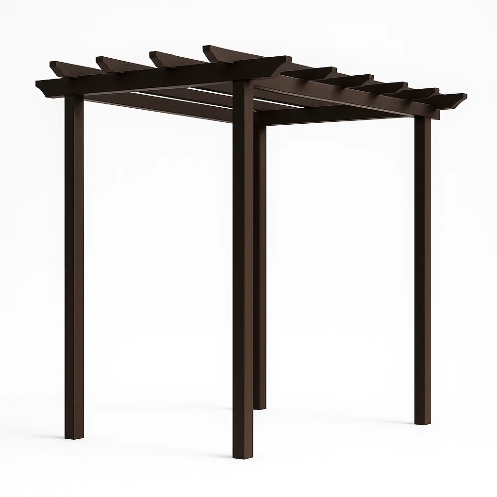 Pergola en bois composite marron