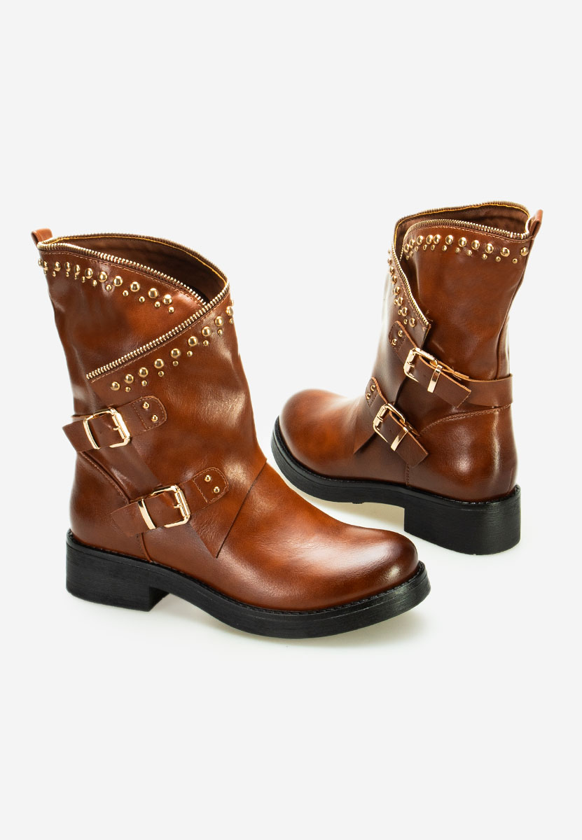 Bottes plates femme brunes Zuvila