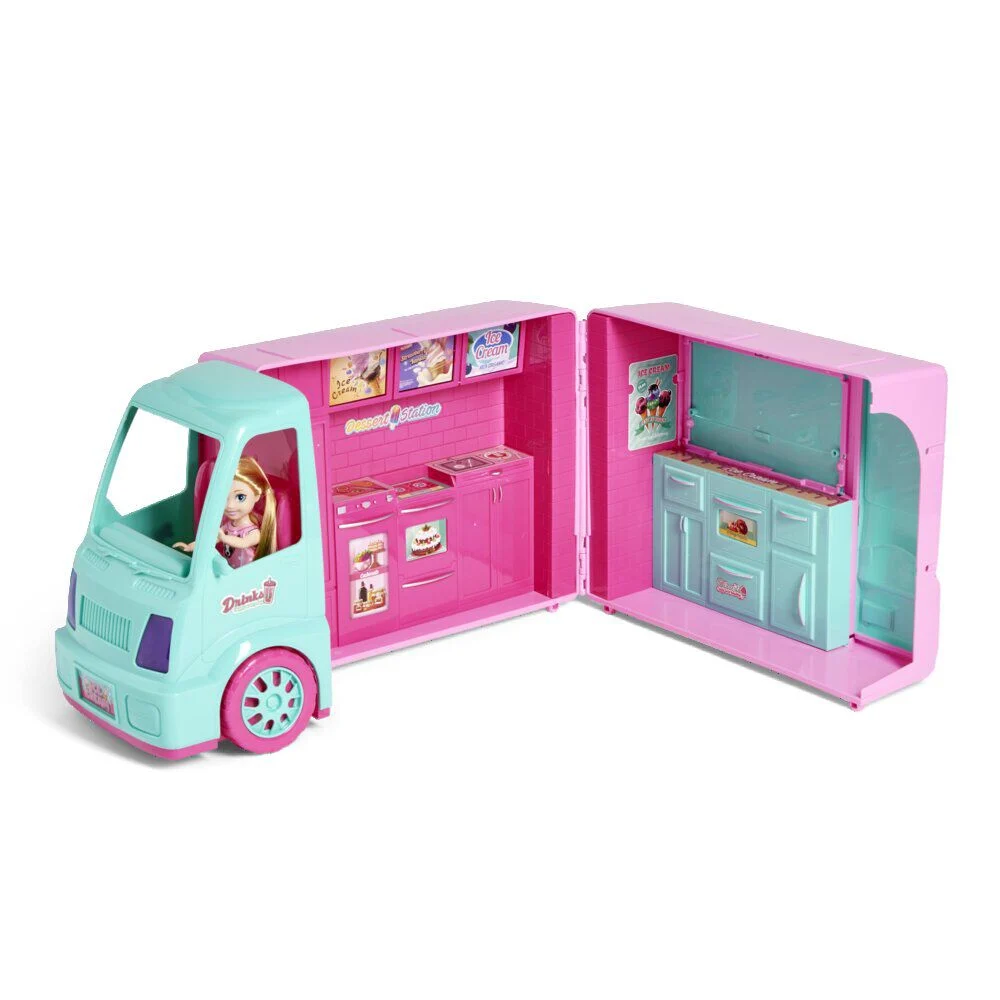 Camion glace avec poupée Amelia 21 pièces