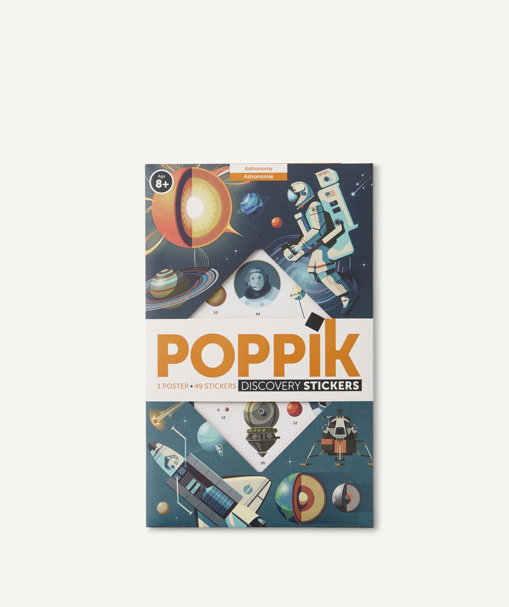 POPPIKLE POSTER AVEC 40 STICKERS ASTRONOMIE - 8-12 ANS