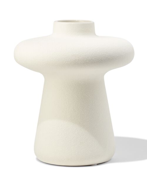 vase L céramique champignon blanc