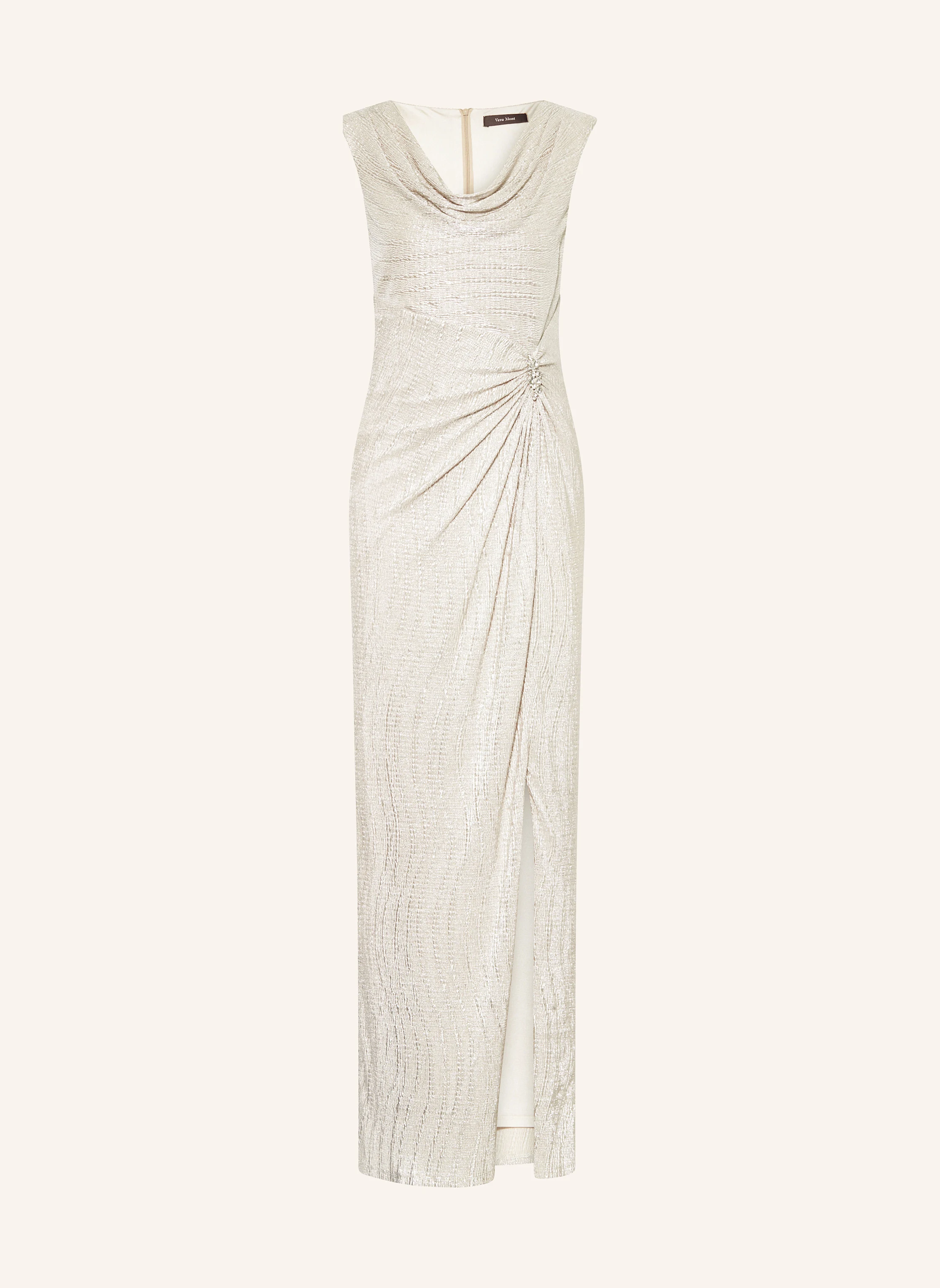 Vera Mont Abendkleid aus Brokat mit Schmucksteinen