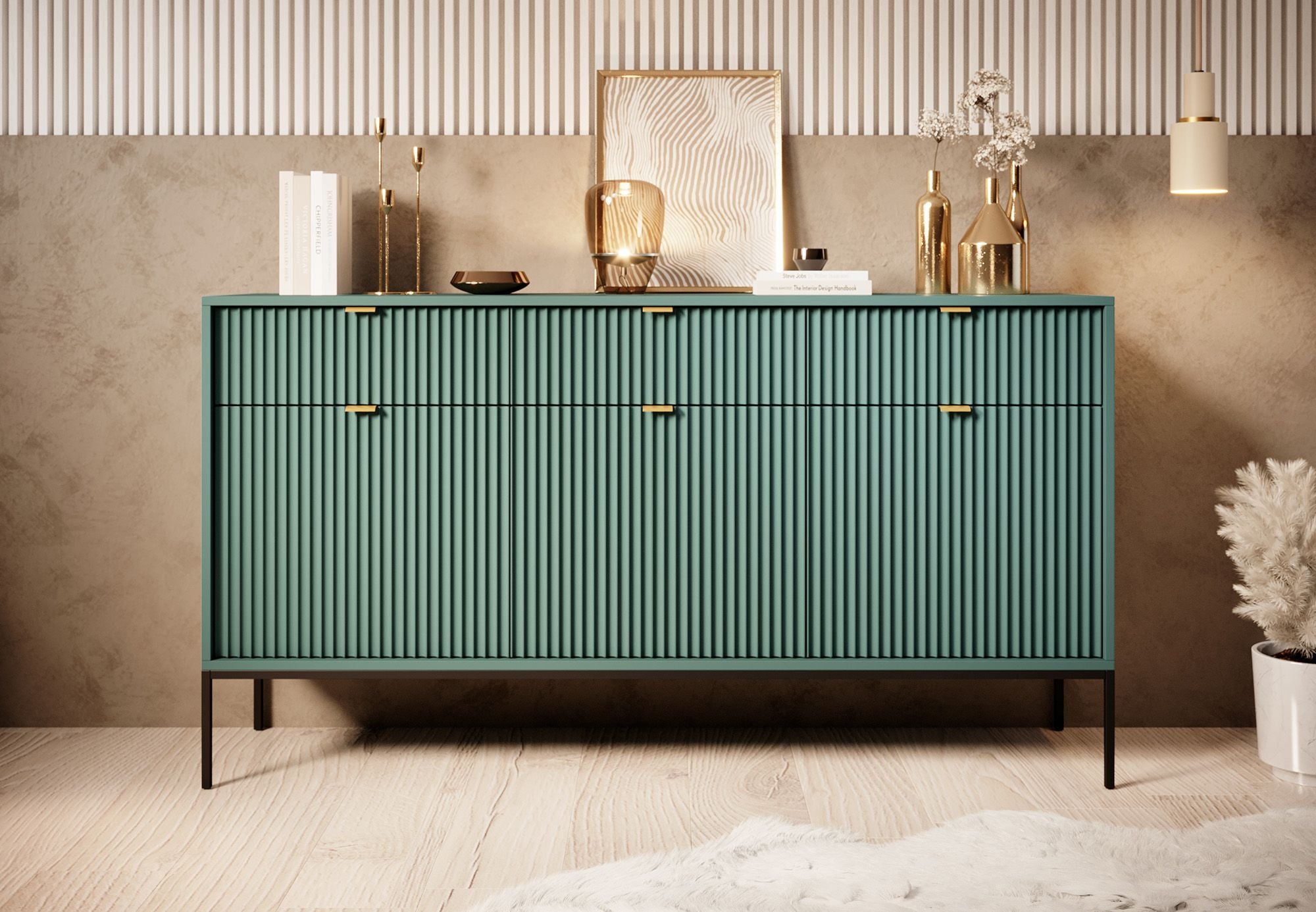 Navil - Dressoir - Groen - 154x39x83 cm
