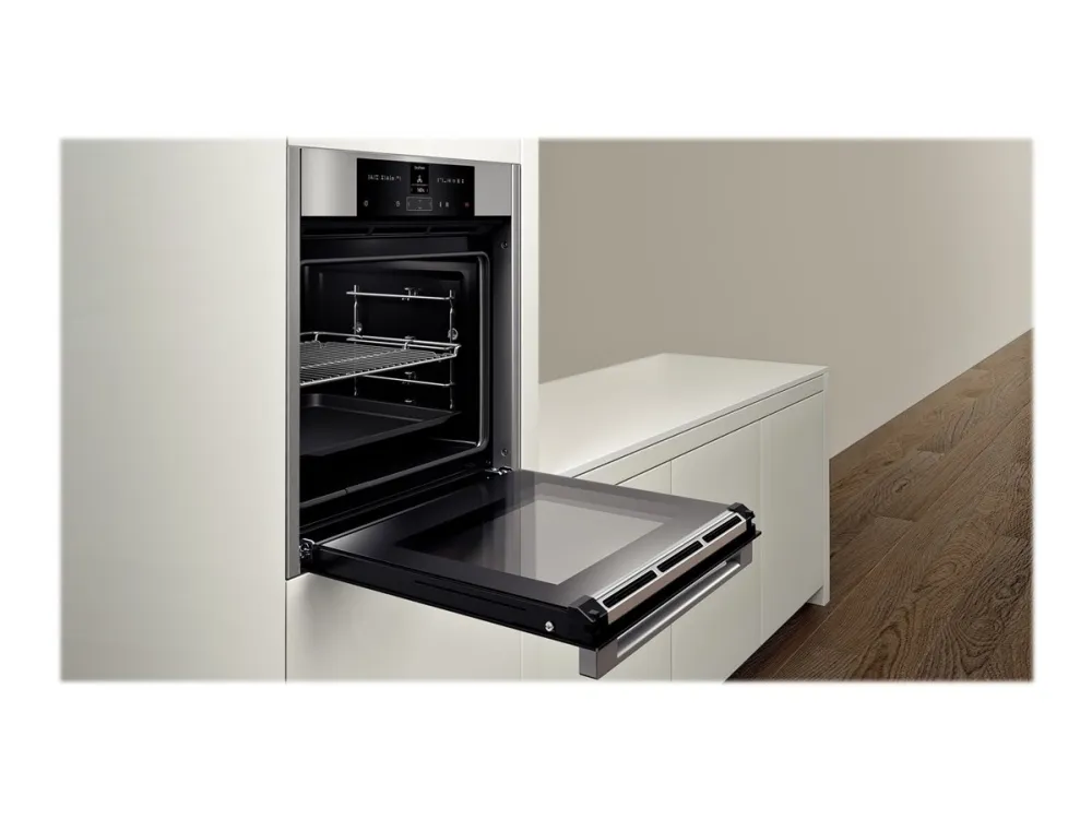 Neff N 70 B15CR22N1 - Ovn - til indbygning - niche - bredde: 56 cm - dybde: 55 cm - højde: 58.5 cm - med selv-rengøring - Klasse A  - rustfrit stål