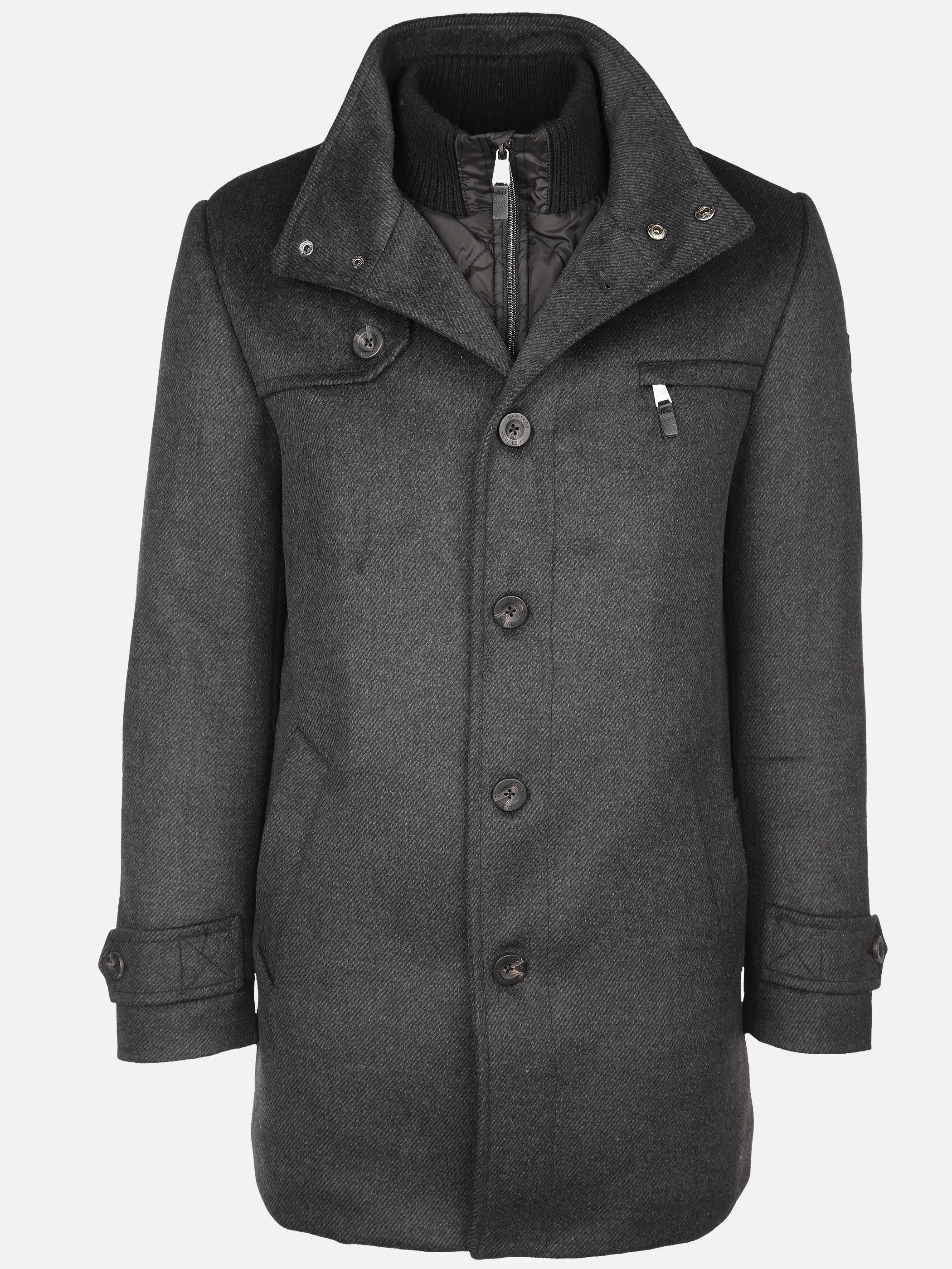 Herren Wollmantel im 2in1 Look