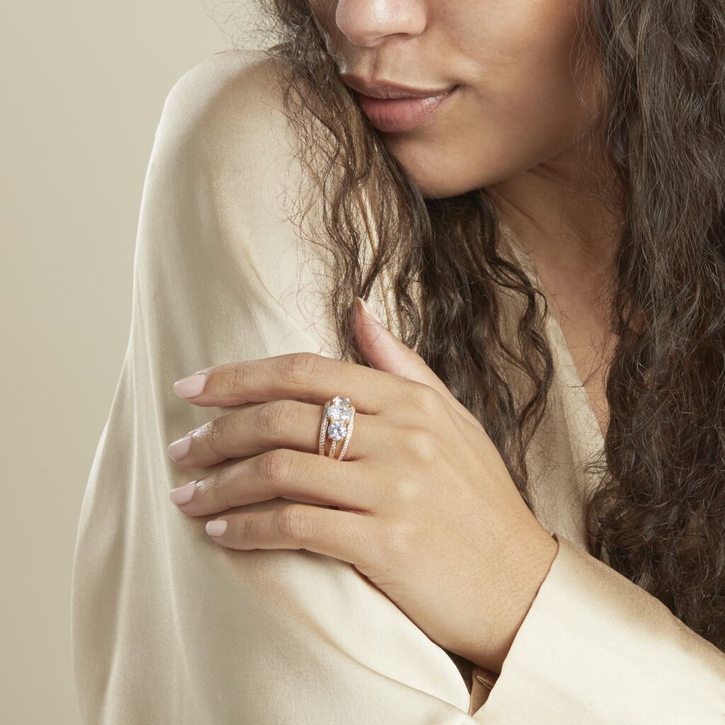 Bague Plaqué Or Jaune Anfisa Oxydes De Zirconium