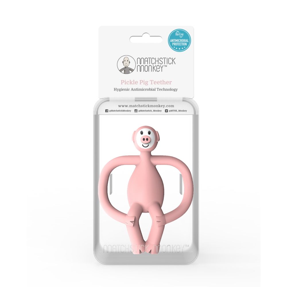 Matchstick Monkey Beißring / Zahnungshilfe für wundes Zahnfleisch verschiedene Tiermotive