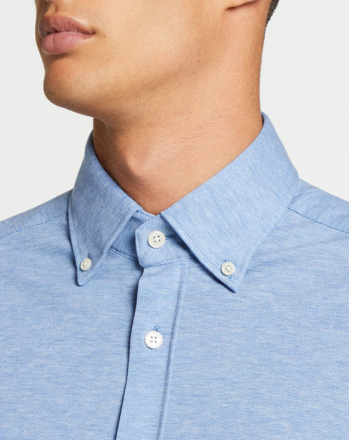 Hackett London Chemise Slim Fit polo piqué bleu moyen