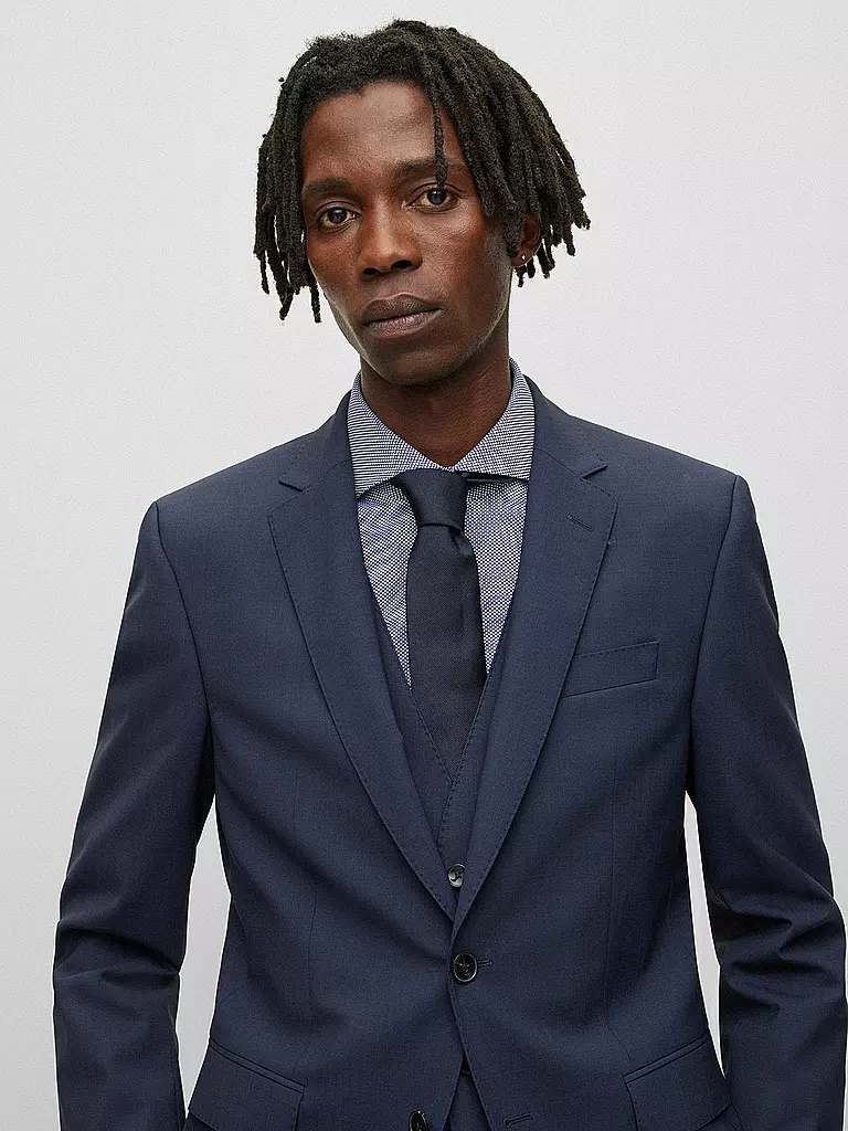 BOSS Sakko Slim Fit Huge blau