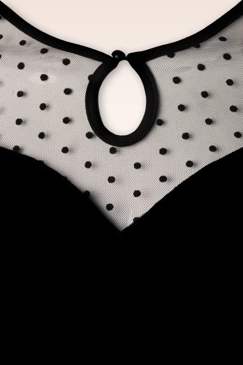 Banned Retro Smoulder top in zwart